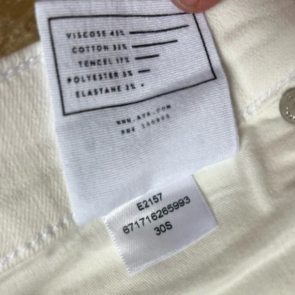 NWOT AYR The Pop In Salt Water Straight Ankle Jeans Size 30 - Picture 9 of 13